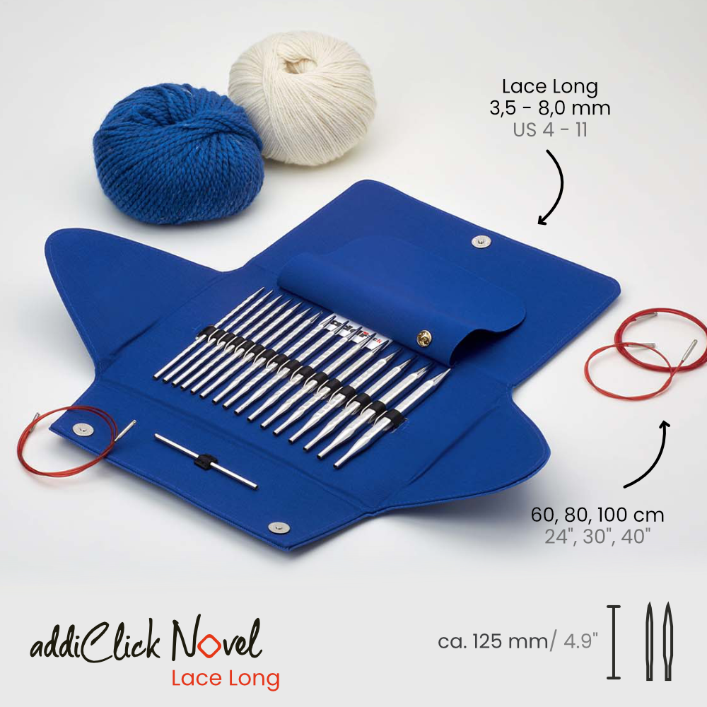AddiClick Novel Interchangeable Needle Set Long Tips