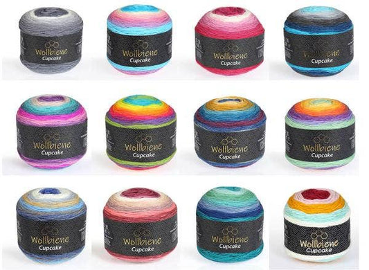 Woolen bee cupcake gradient wool knitting 150g