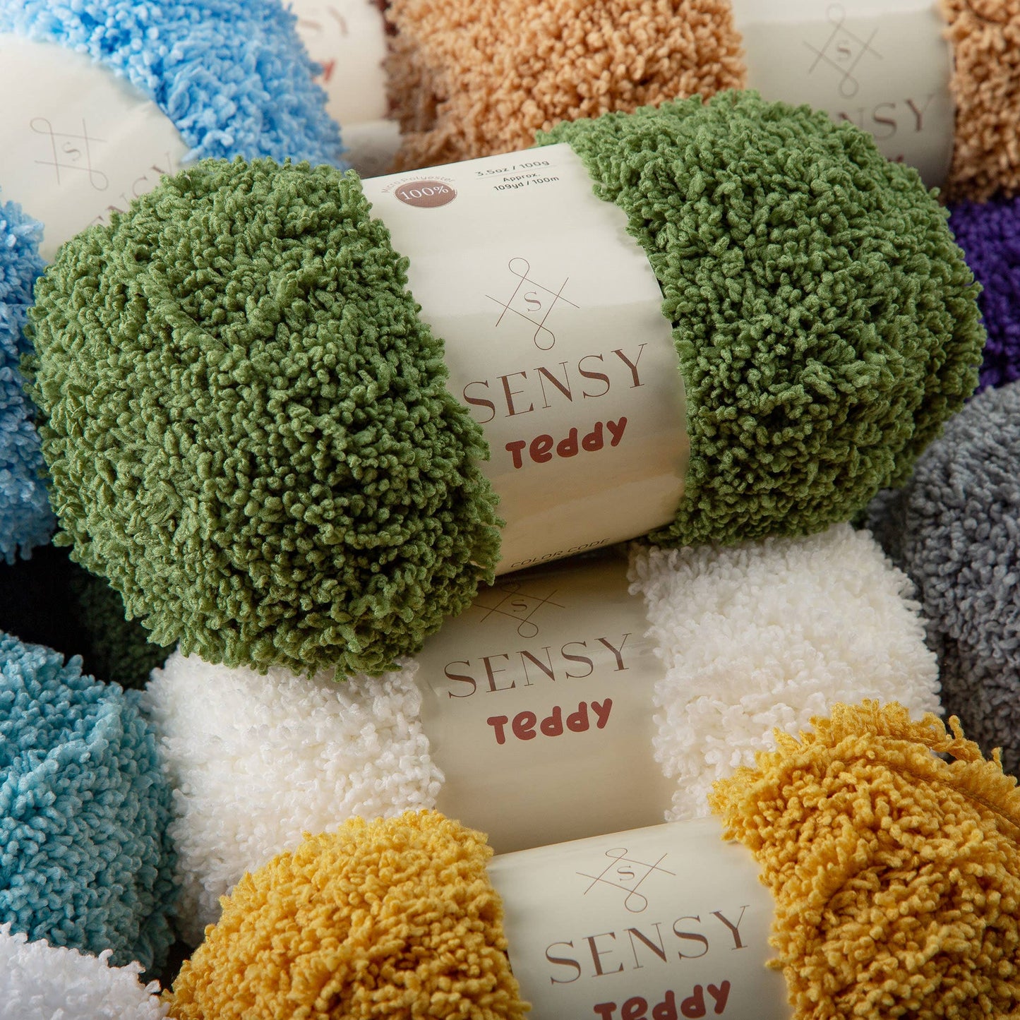 Sensy Teddy Yarn, 3.5 oz, 109 Yards, Gauge 5 Bulky