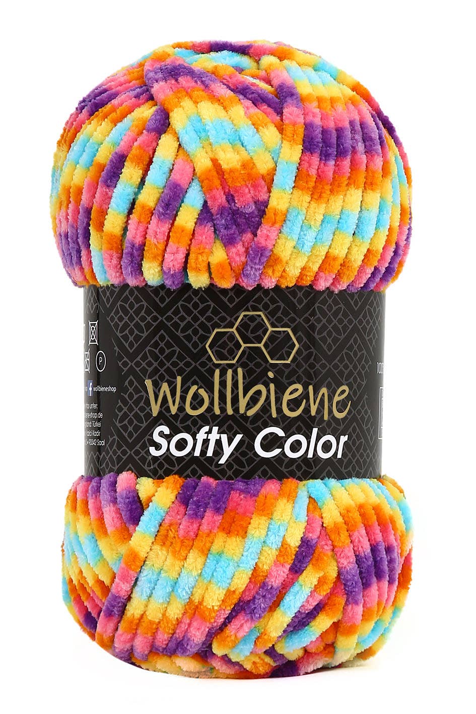 Softy Color Chenille Wool 100gr Coloured Knitting Hobby DIY
