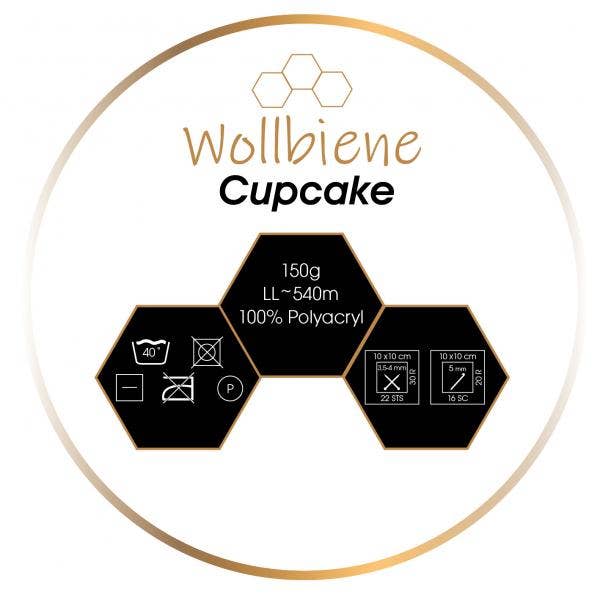 Woolen bee cupcake gradient wool knitting 150g