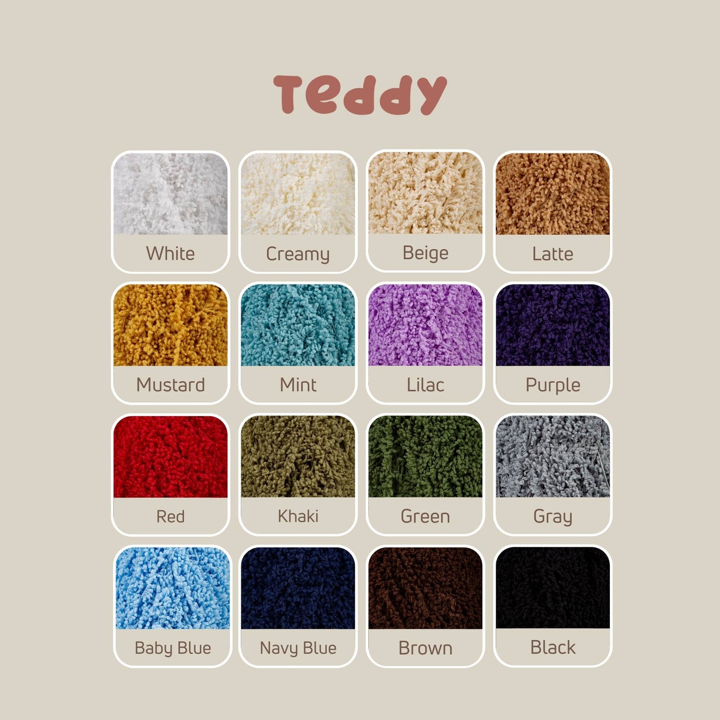 Sensy Teddy Yarn, 3.5 oz, 109 Yards, Gauge 5 Bulky